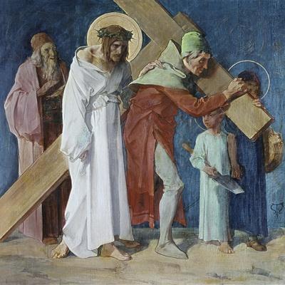 Simon of Cyrene Helps Jesus 5th Station of the Cross