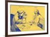 Martin Folkes and Addison in Button's coffee house-William Hogarth-Framed Giclee Print