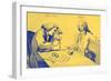 Martin Folkes and Addison in Button's coffee house-William Hogarth-Framed Premium Giclee Print