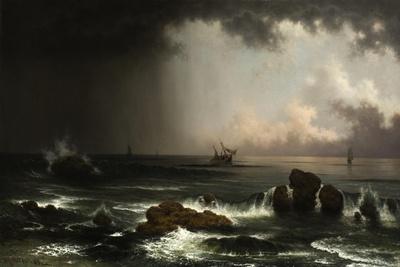 Coastal Scene with Sinking Ship, 1863