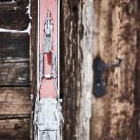 old wooden wall of hut, snowdrift, medium close-up, detail-Martin Ley-Framed Photographic Print