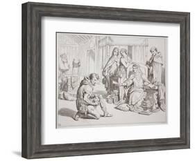 Martin Lightfoot Undertakes to Be the Bearer of the Letter to Earl Leofric-Henry Courtney Selous-Framed Giclee Print