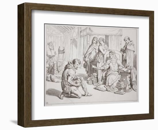 Martin Lightfoot Undertakes to Be the Bearer of the Letter to Earl Leofric-Henry Courtney Selous-Framed Giclee Print