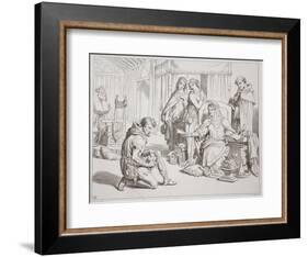 Martin Lightfoot Undertakes to Be the Bearer of the Letter to Earl Leofric-Henry Courtney Selous-Framed Giclee Print