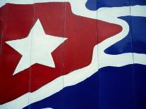 Cuban Flag Painted on Wall, Varadero, Matanzas, Cuba-Martin Lladã³-Framed Photographic Print