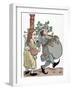 Martin Luther (1483-1546) and His Wife Katharina Von Bora (1499-1552). Caricature. Coloured-null-Framed Giclee Print