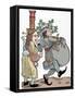 Martin Luther (1483-1546) and His Wife Katharina Von Bora (1499-1552). Caricature. Coloured-null-Framed Stretched Canvas