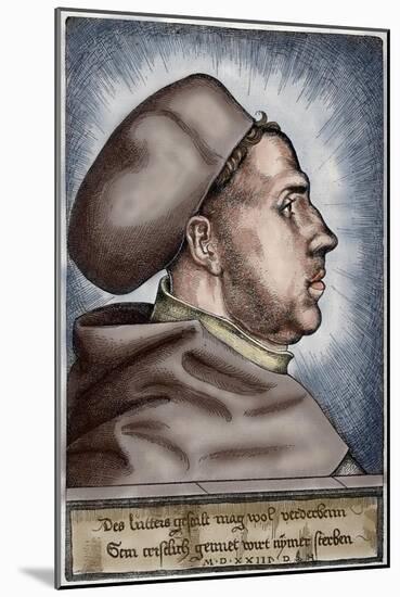 Martin Luther, (1483-1546), German Reformer, Portrait-null-Mounted Giclee Print