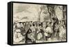 Martin Luther (1483-1546) Preaching in Mora.. Germany-null-Framed Stretched Canvas