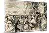 Martin Luther (1483-1546) Preaching in Mora.. Germany-null-Mounted Giclee Print