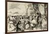 Martin Luther (1483-1546) Preaching in Mora.. Germany-null-Framed Giclee Print