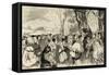 Martin Luther (1483-1546) Preaching in Mora.. Germany-null-Framed Stretched Canvas