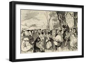 Martin Luther (1483-1546) Preaching in Mora.. Germany-null-Framed Giclee Print