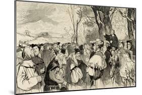 Martin Luther (1483-1546) Preaching in Mora.. Germany-null-Mounted Giclee Print