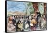 Martin Luther (1483-1546) Preaching in Mora-null-Framed Stretched Canvas