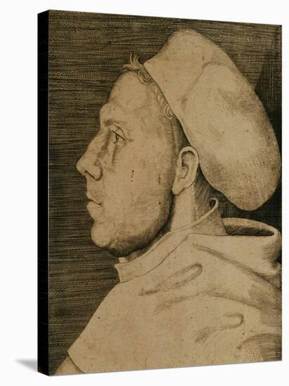 Martin Luther (1483-1546) with Doctor's Cap-Lucas Cranach the Elder-Stretched Canvas