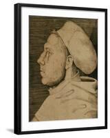 Martin Luther (1483-1546) with Doctor's Cap-Lucas Cranach the Elder-Framed Giclee Print