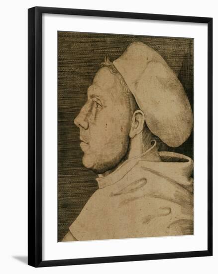 Martin Luther (1483-1546) with Doctor's Cap-Lucas Cranach the Elder-Framed Giclee Print