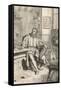 Martin Luther at Work on His Translation of the Bible into German-U. Roat-Framed Stretched Canvas