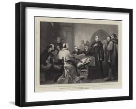 Martin Luther before Cardinal Cajetan, Augsburg, 1518-Wilhelm von Lindenschmit II-Framed Giclee Print