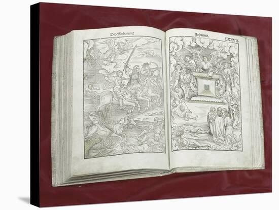 Martin Luther Bible: Four Horsemen of Apocalypse-null-Stretched Canvas
