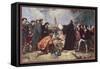 Martin Luther Burning the Papal Bull-Carl Friedrich Lessing-Framed Stretched Canvas