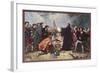 Martin Luther Burning the Papal Bull-Carl Friedrich Lessing-Framed Giclee Print