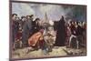 Martin Luther Burning the Papal Bull-Carl Friedrich Lessing-Mounted Giclee Print