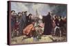 Martin Luther Burning the Papal Bull-Carl Friedrich Lessing-Stretched Canvas
