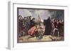 Martin Luther Burning the Papal Bull-Carl Friedrich Lessing-Framed Giclee Print