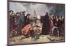 Martin Luther Burning the Papal Bull-Carl Friedrich Lessing-Mounted Giclee Print