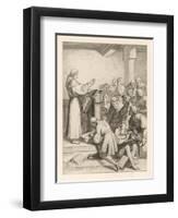 Martin Luther Delivers His Baccalaureate Lecture-Gustav Konig-Framed Art Print