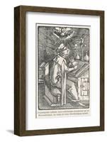 Martin Luther Depicted While Translating the Bible During His Seclusion at the Wartburg-null-Framed Photographic Print