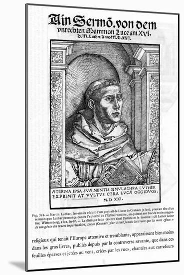 Martin Luther, German Protestant Reformer, 1522-null-Mounted Giclee Print