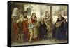 Martin Luther Im Kreise Seiner Familie Musizierend (Mit Cranach Und Melanchthon)-Ernst Hildebrandt-Framed Stretched Canvas
