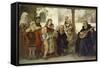 Martin Luther Im Kreise Seiner Familie Musizierend (Mit Cranach Und Melanchthon)-Ernst Hildebrandt-Framed Stretched Canvas