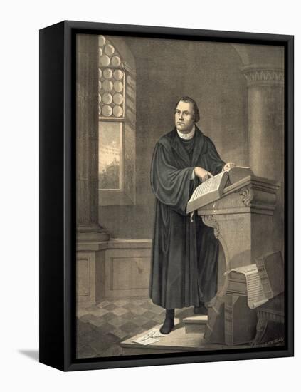 Martin Luther in His Study-null-Framed Stretched Canvas