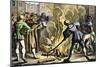 Martin Luther in Wittenberg Burning Pope Leo X's Bull of Excommunication, 1521-null-Mounted Giclee Print