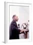 Martin Luther King, American Priest Activist for Civil Right Movement Black Americans Here C. 1965-null-Framed Photo