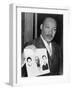 Martin Luther King Holding Photographs of Three Murdered Civil Rights Workers, 1964-null-Framed Photo