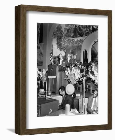 Martin Luther King Jnr, American Black Civil Rights Campaigner, C1968-null-Framed Giclee Print