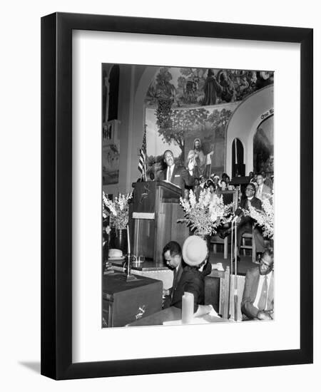 Martin Luther King Jnr, American Black Civil Rights Campaigner, C1968-null-Framed Giclee Print