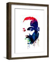 Martin Luther King, Jr. Watercolor-Lora Feldman-Framed Art Print