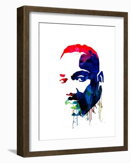 Martin Luther King, Jr. Watercolor-Lora Feldman-Framed Art Print