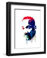 Martin Luther King, Jr. Watercolor-Lora Feldman-Framed Art Print