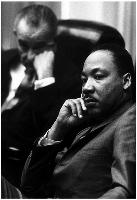 Martin Luther King Jr (With President Lyndon B Johnson) Art Poster Print-null-Lamina Framed Poster