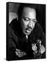 Martin Luther King La Riots-Jim Bourdier-Framed Stretched Canvas