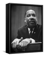 Martin Luther King Press Conference, 1964-Marion S^ Trikosko-Framed Stretched Canvas