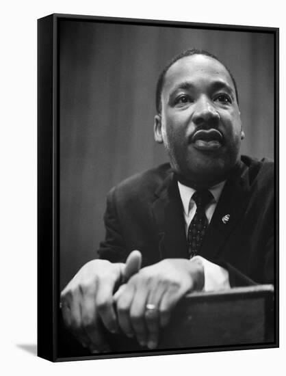 Martin Luther King Press Conference, 1964-Marion S^ Trikosko-Framed Stretched Canvas