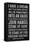 Martin Luther King Speech-Anna Polanski-Framed Stretched Canvas